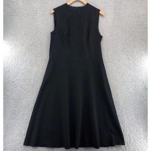 Nife Dress Womens Extra Large 42 Black Midi A Line Sleeveless Staple Elegant